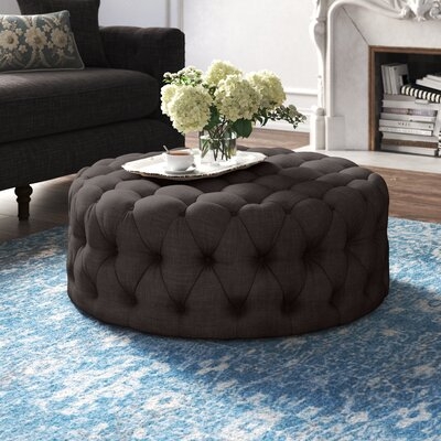 Acklen 41.73" Wide Tufted Round Cocktail Ottoman - Image 0