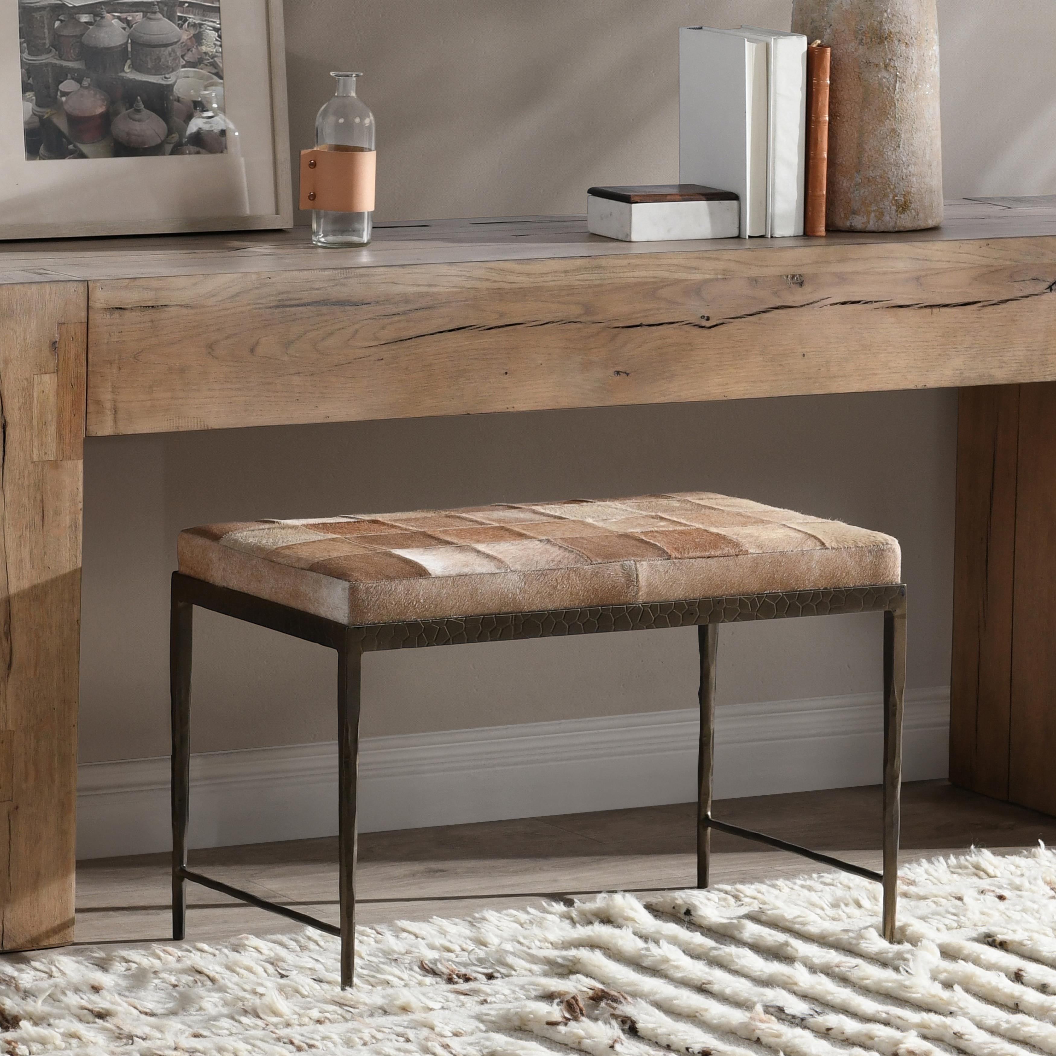 Achen Hide 28" Bench Blonde - Image 5