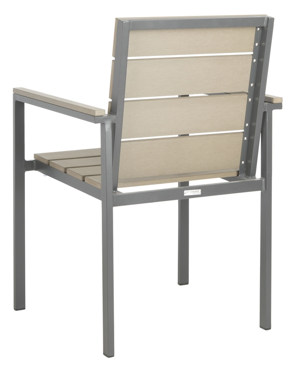 Beldan Stackable Chair - Taupe - Safavieh - Image 7