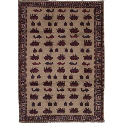 One-of-a-Kind Isolde Hand-Knotted Tan 6'11" x 9'9" Wool Area Rug - Image 0