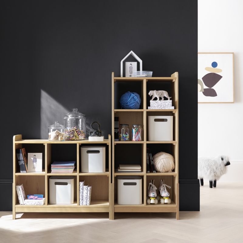 Outline White Metal Storage Bin with Handles - Image 1