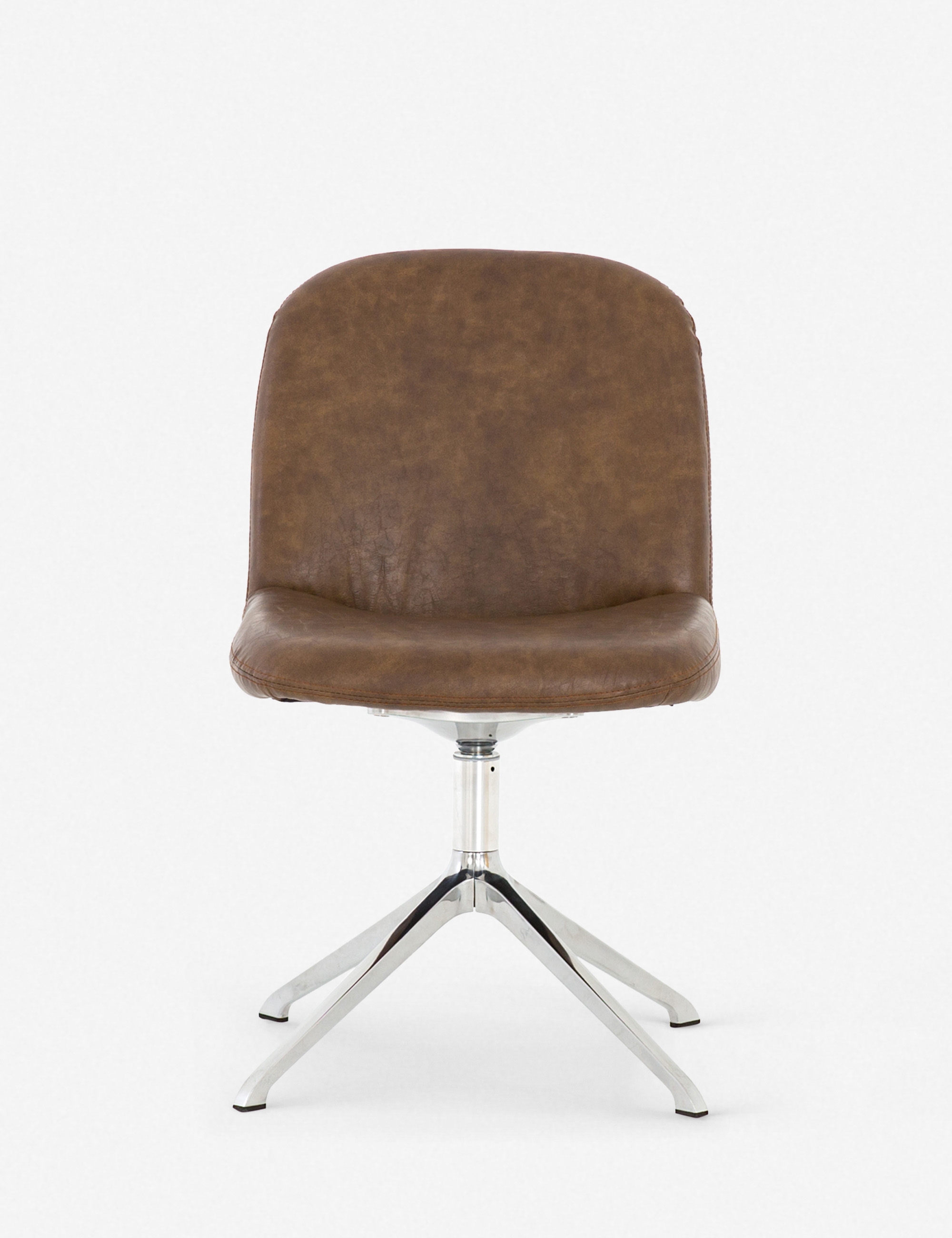 Aysel Desk Chair, Distressed Brown - Image 0