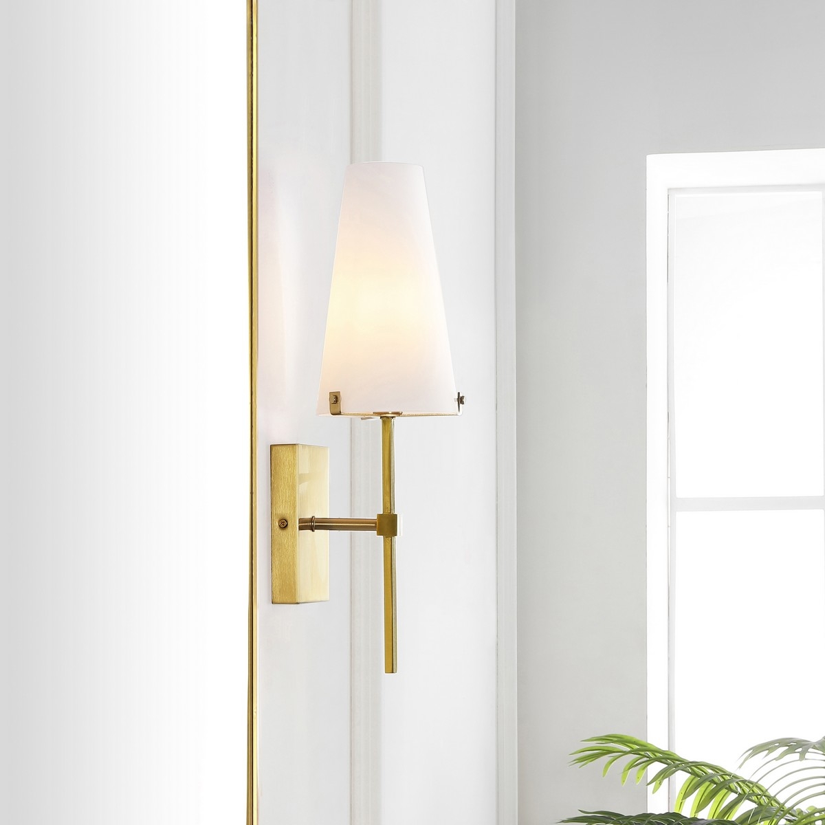 Nanda 6.75" Wall Sconce - Brass - Safavieh - Image 2