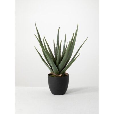 16" Artificial Aloe Plant in Pot - Image 0