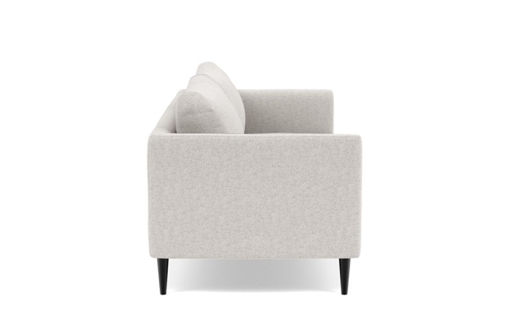 Owens Loveseats with Beige Pebble Fabric, down alternative cushions, and Unfinished GunMetal legs - Image 2