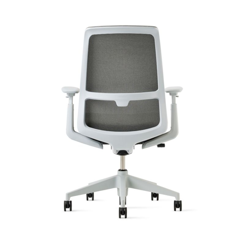 Haworth Soji Upholstered Stone and Mesh Office Chair - Image 3