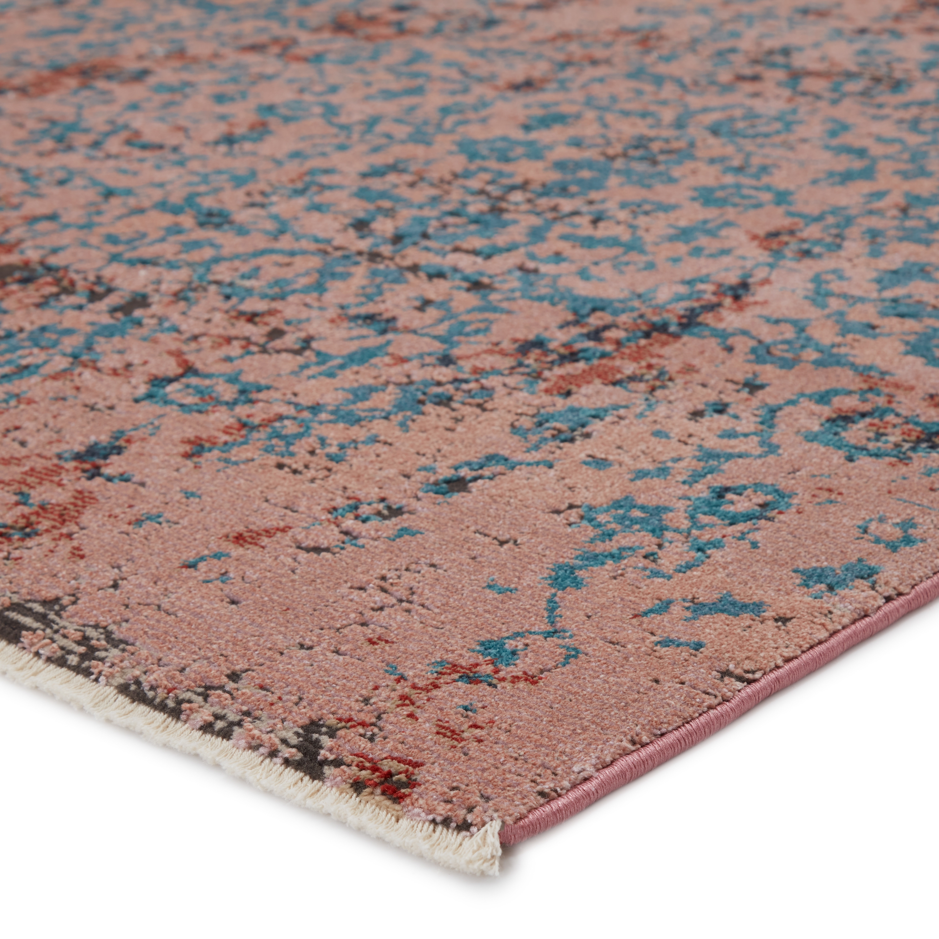 Vibe by Zea Trellis Pink/ Teal Area Rug (5'X7'6") - Image 1