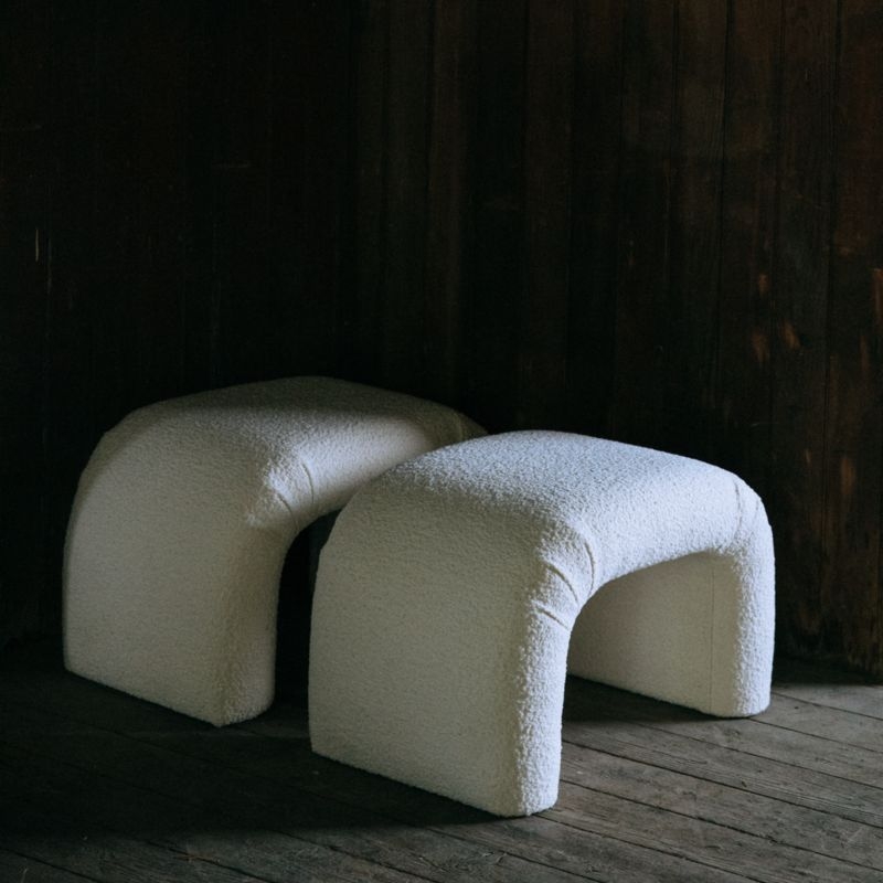 Martini Small Upholstered Ottoman by Leanne Ford - Image 2