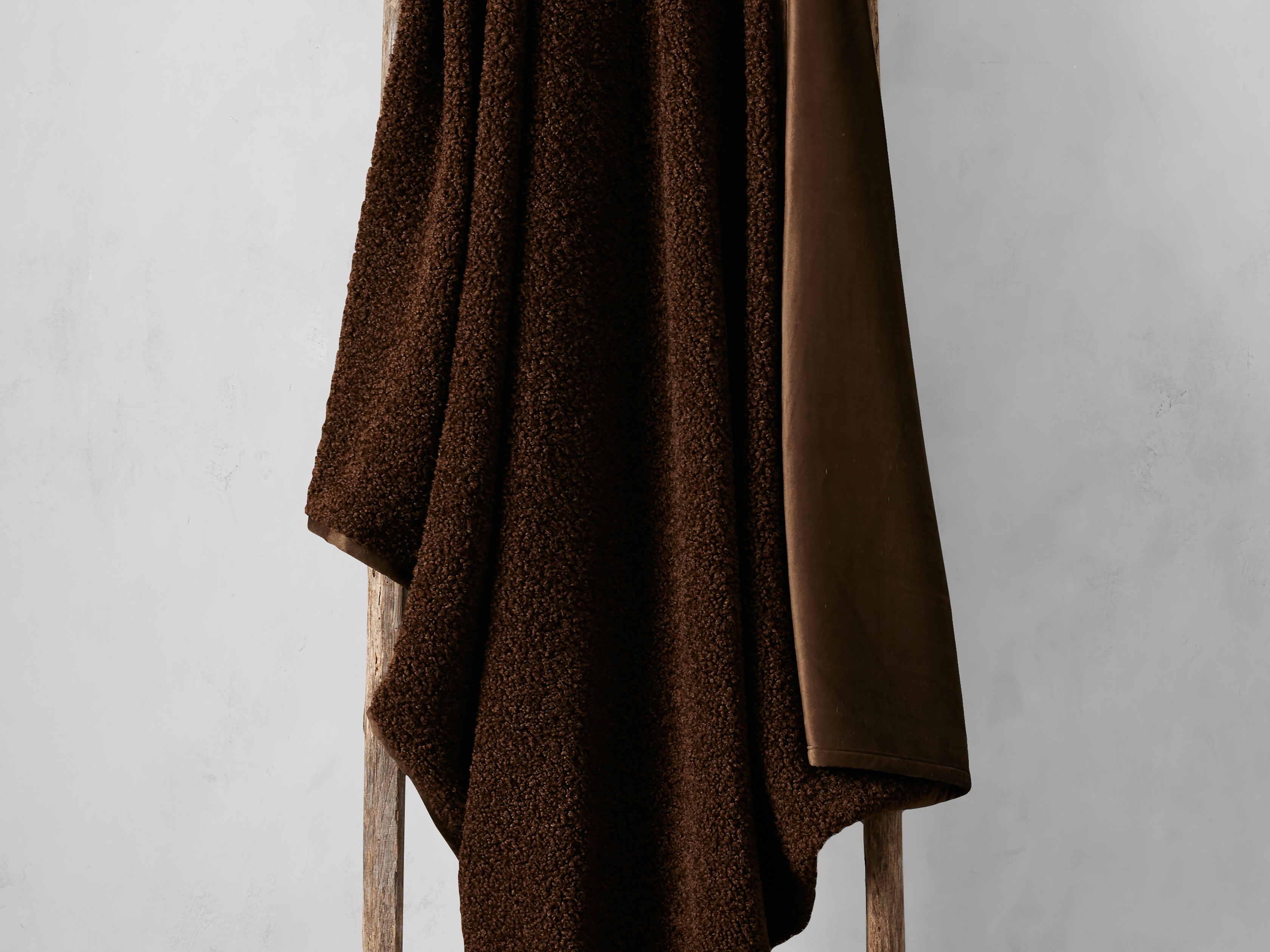 Faux Fur Sherpa Throw in Brown  Chocolate - Image 0