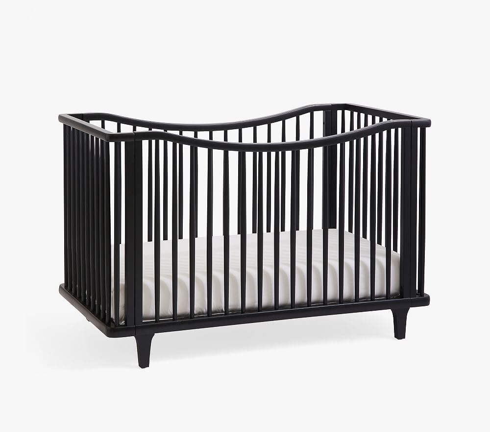 Dawson Convertible Crib, Black, In-Home - Image 0