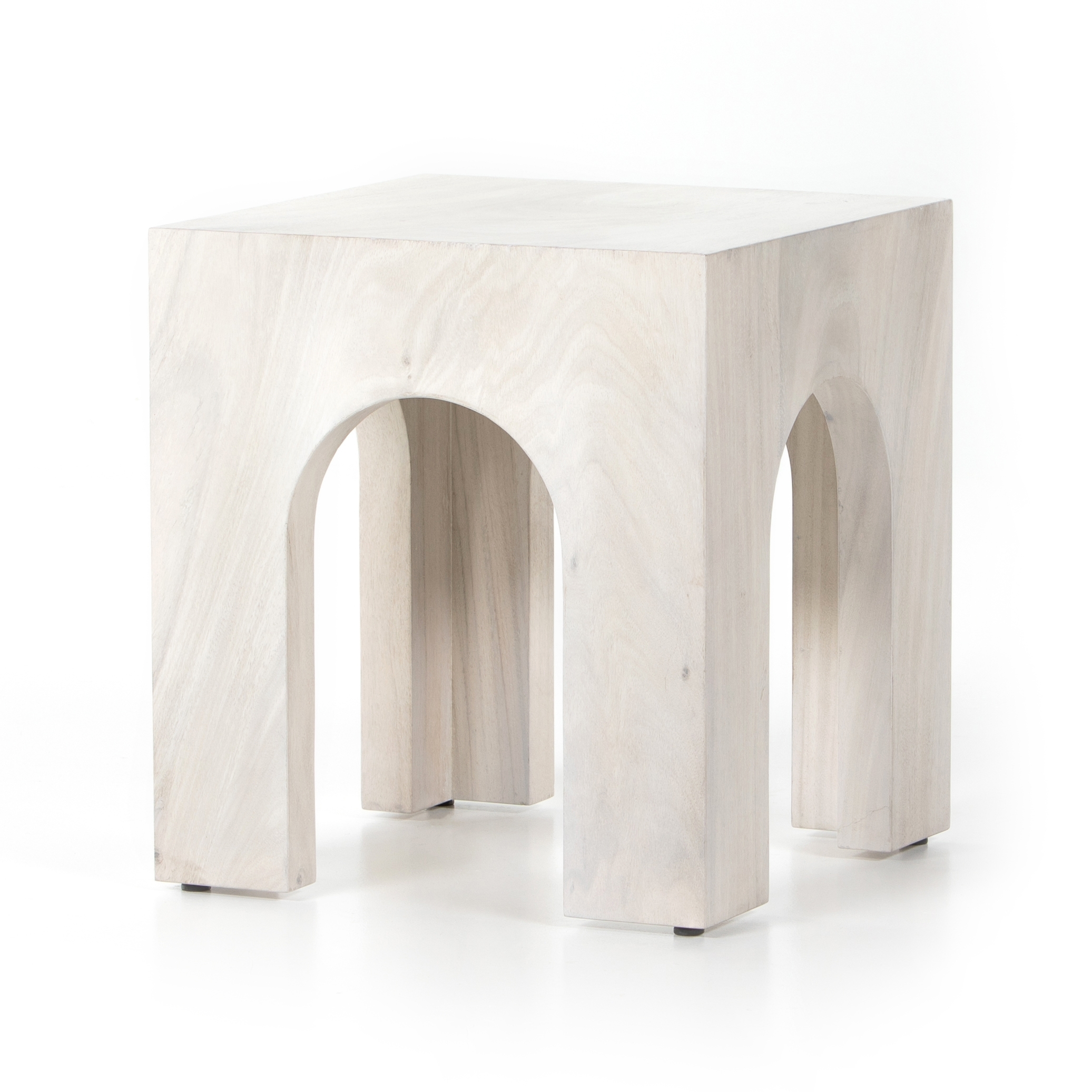Fausto End Table-Bleached Guanacaste - Image 0