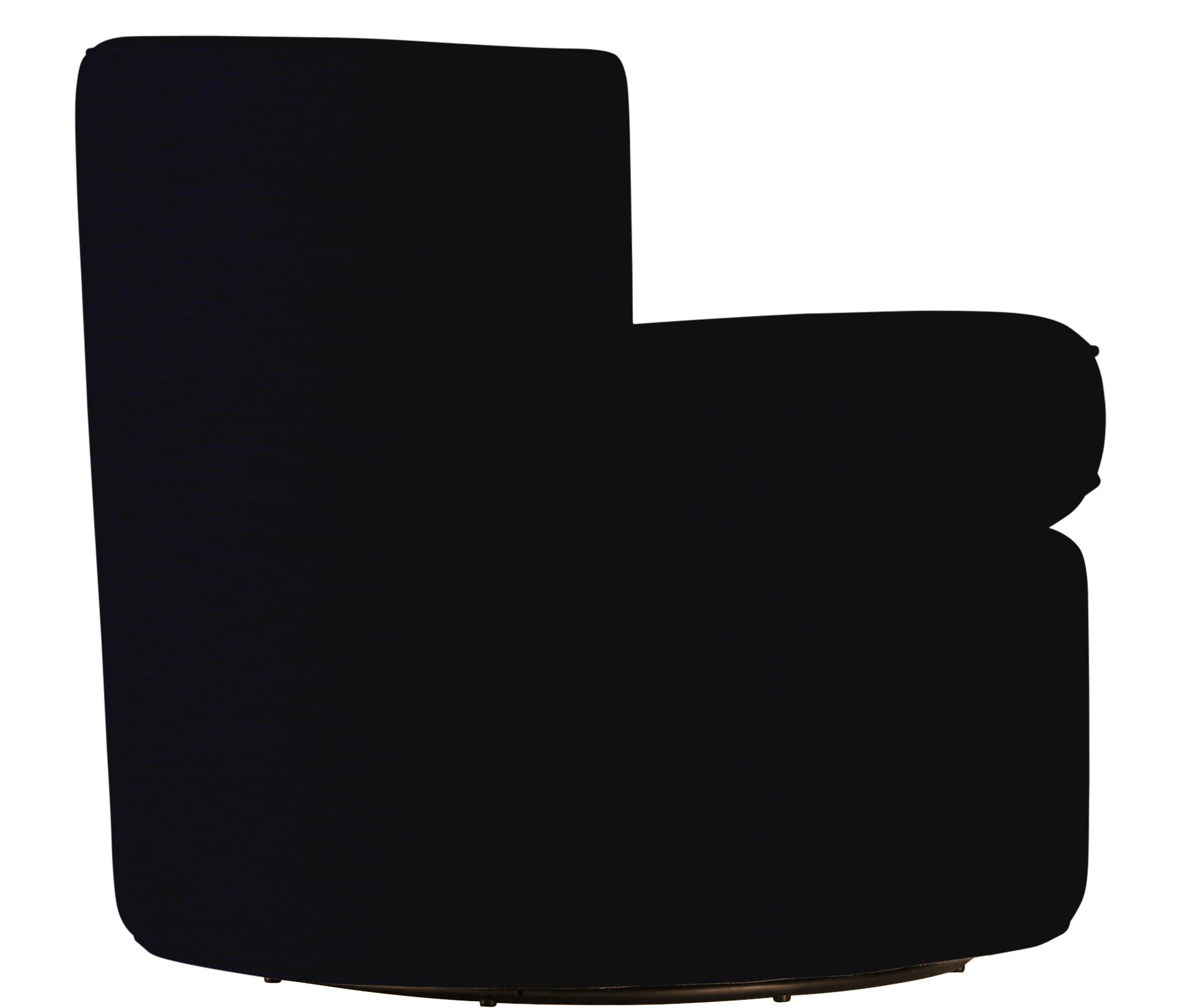 Blue Carly Mid Century Modern Swivel Chair - Royale Cobalt - Image 2