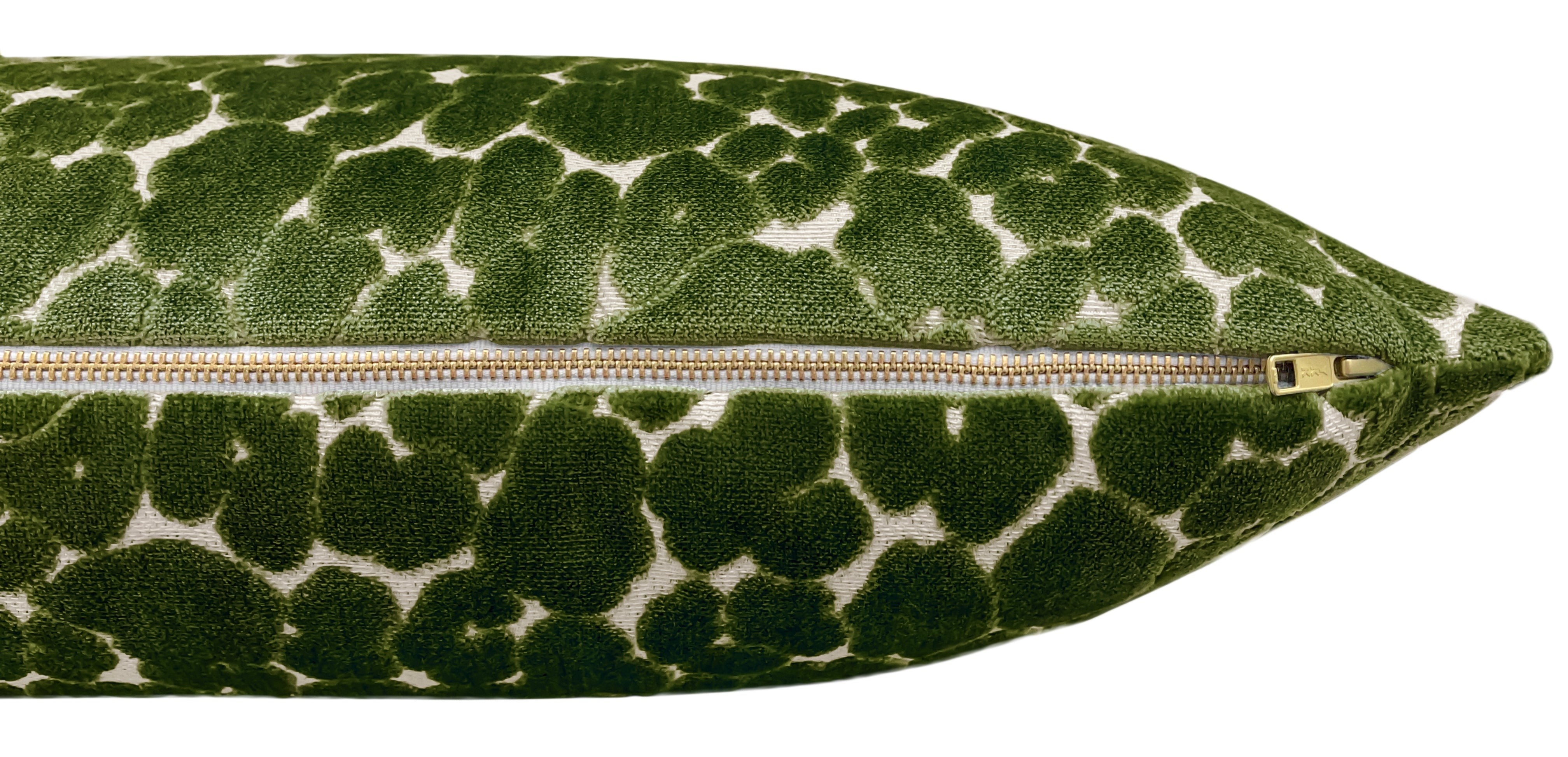 THE XL LUMBAR :: LEOPARD CUT VELVET // OLIVE - BY THE YARD - Image 1