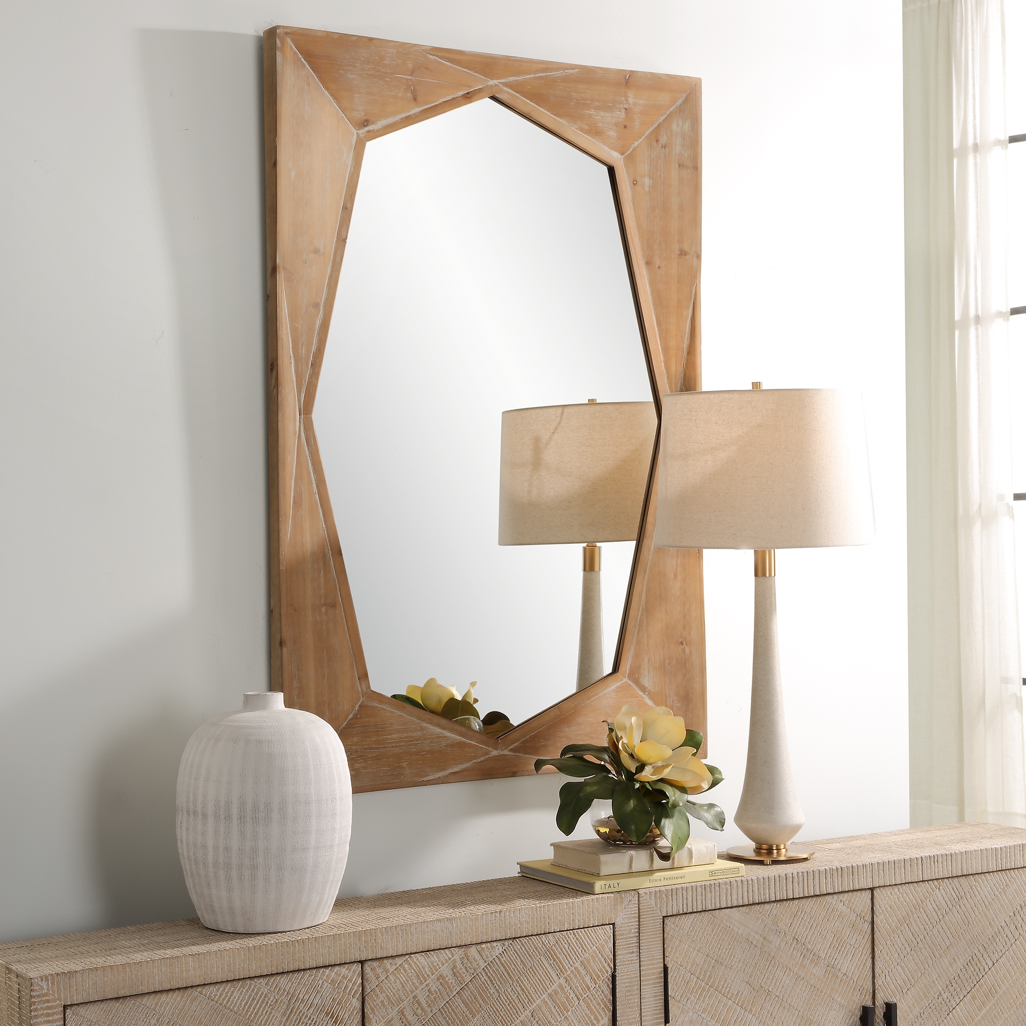 Marquise Natural Wood Mirror - Image 2