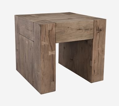 Raymond 24" Square Reclaimed Wood End Table, Natural - Image 2