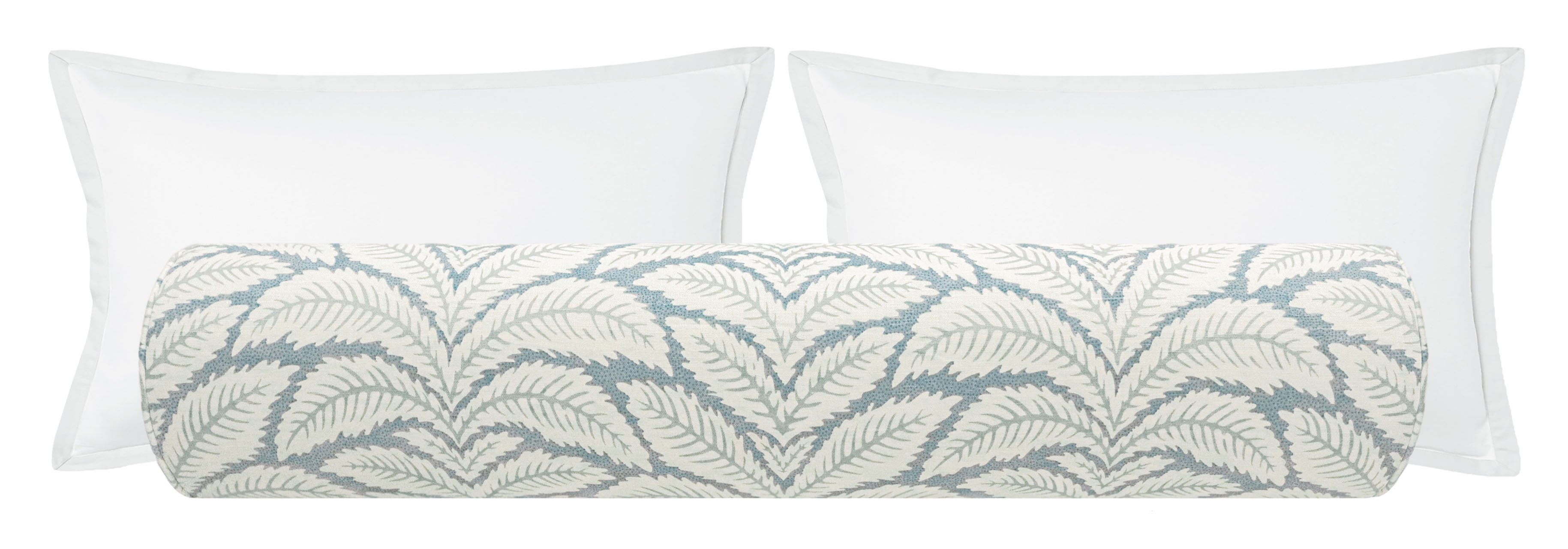 THE BOLSTER :: TALAVERA LINEN // AQUA | BRUNSCHWIG & FILS - TWIN // 9" X 24" - Image 0