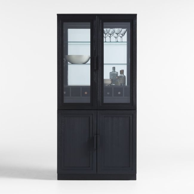 Calypso 36" Black Wood Bar Cabinet - Image 0