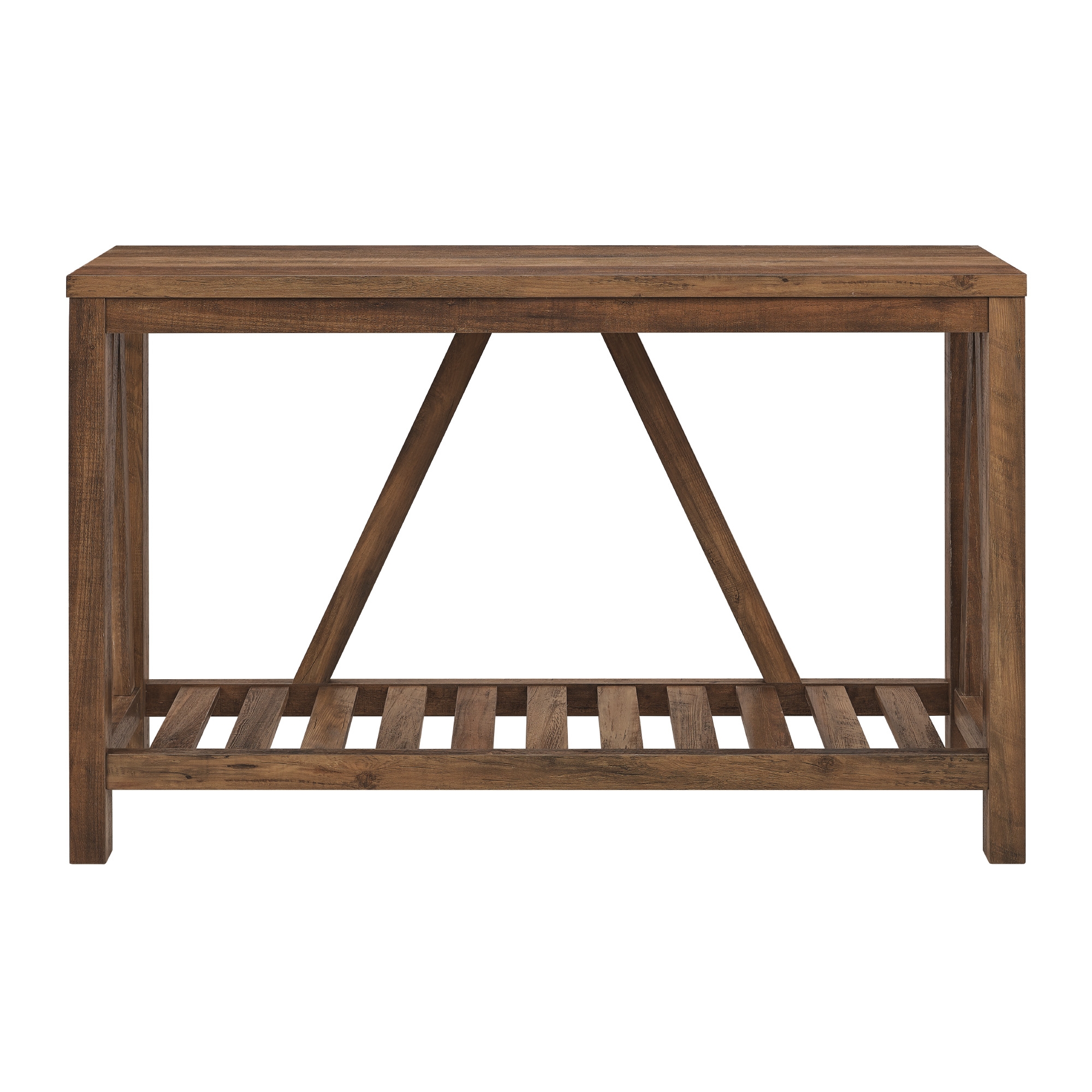 52" Rustic A Frame Entry Table - Rustic Oak - Image 1