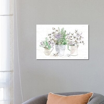 Farmhouse Cotton I Sage by Beth Grove - Wrapped Canvas Painting - Image 0
