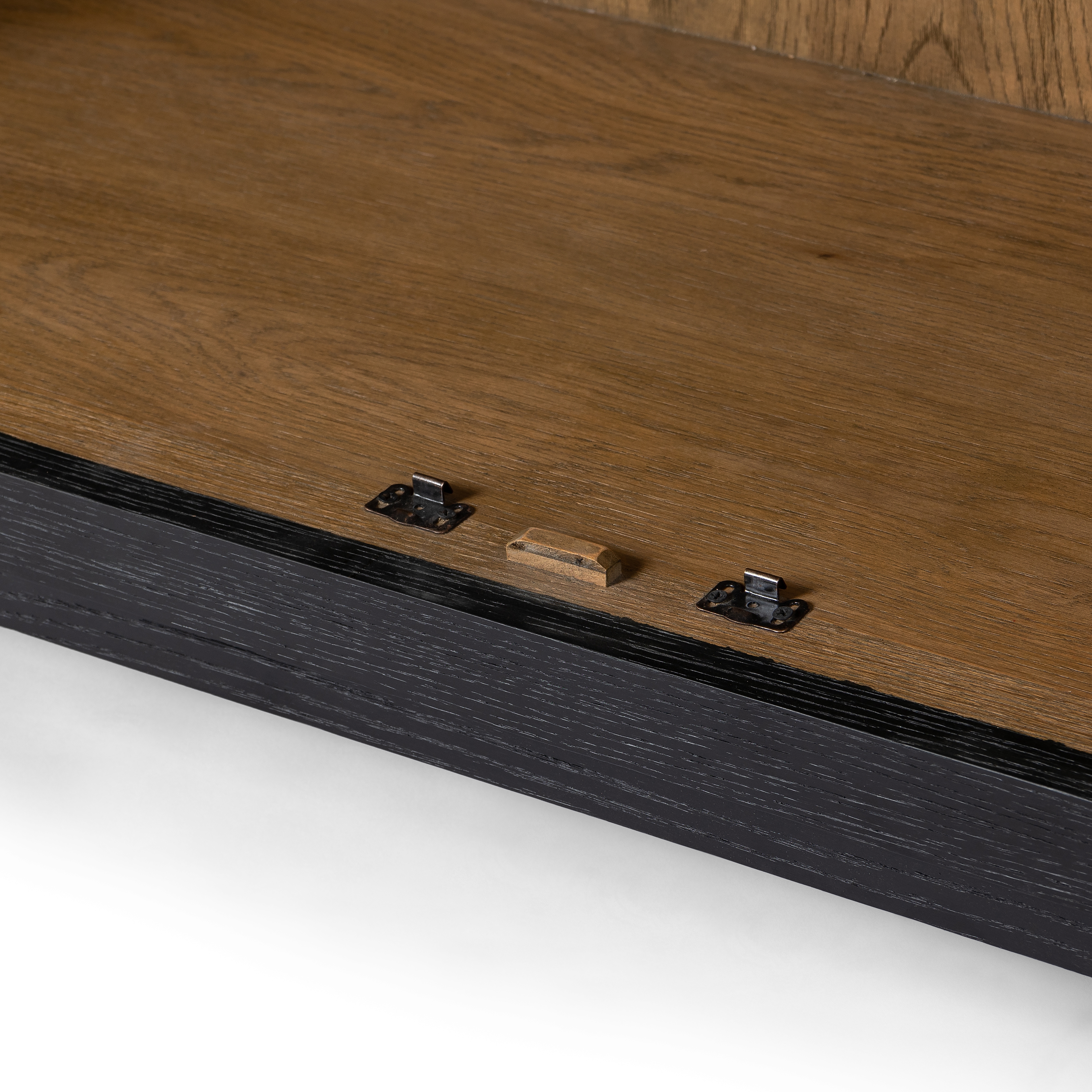 Millie Panel & Glss Door Cabinet-Mtt Blk - Image 11