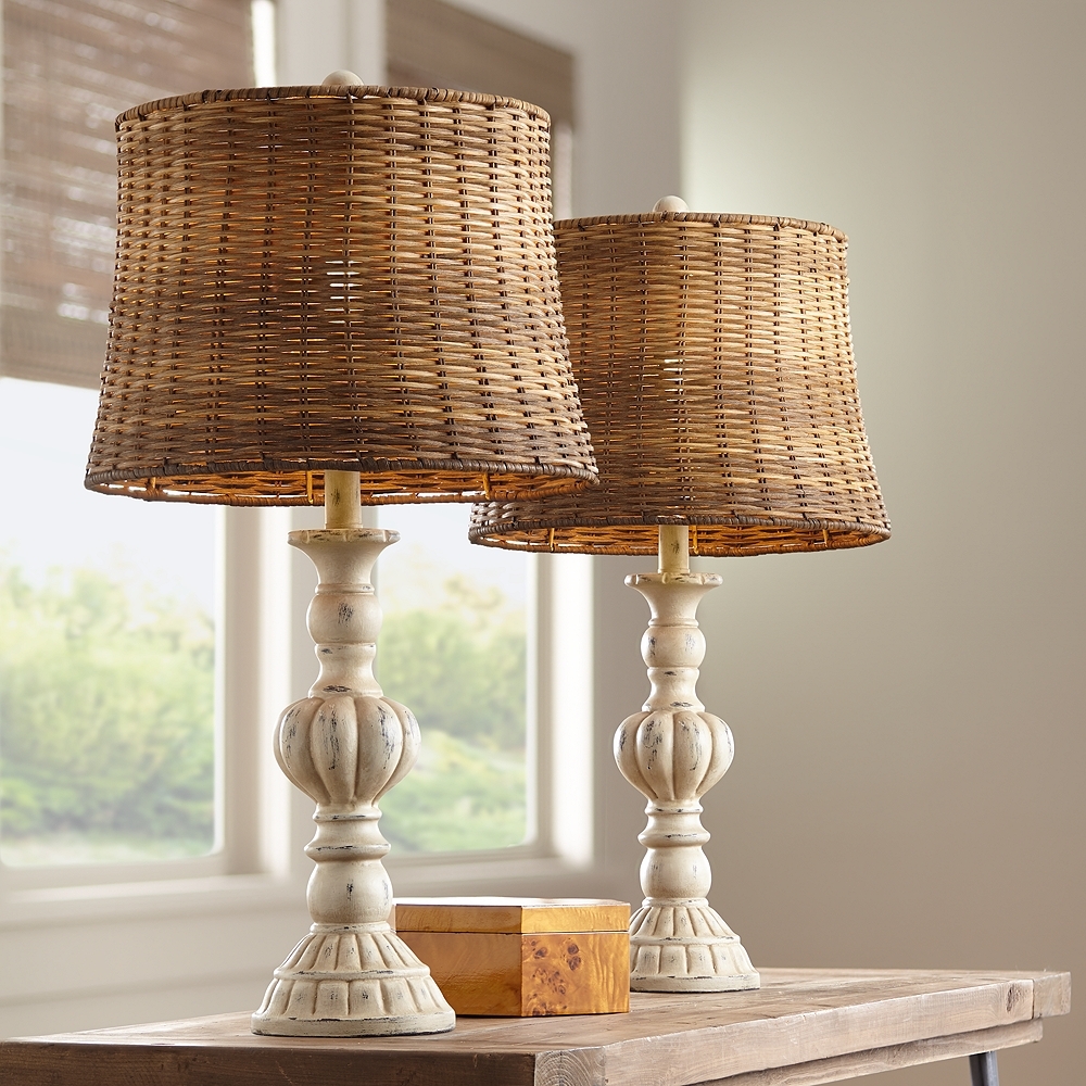 John Timberland Trinidad 26 1/2" Vintage Finish Table Lamps Set of 2 - Image 0