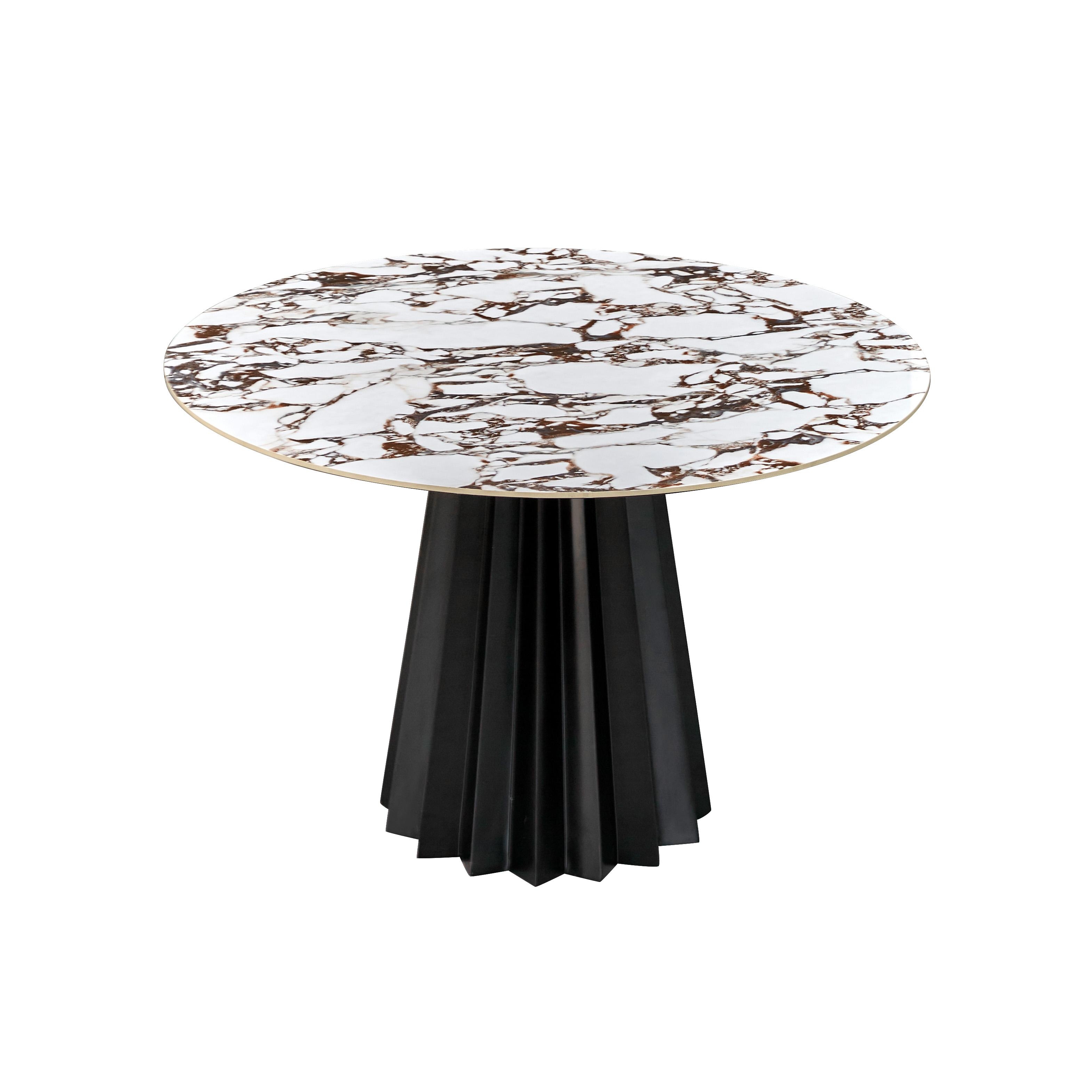 Jimena Marble Ceramic 47" Round Dining Table - Image 1