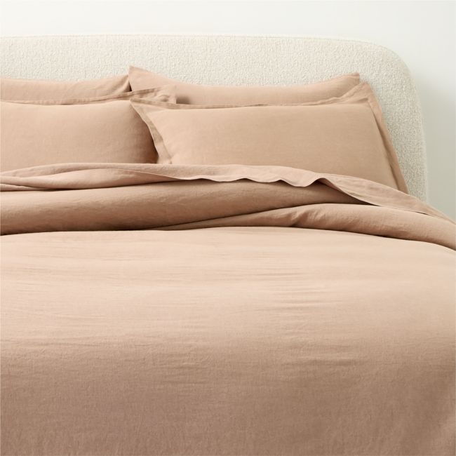 Classic EUROPEAN FLAX™-Certified Linen Tawny Brown Full/Queen Duvet Cover - Image 0