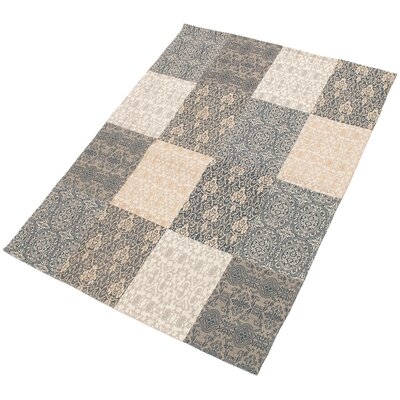 Granby Collage Hand-Tufted Dark Blue/Gray Area Rug - Image 0