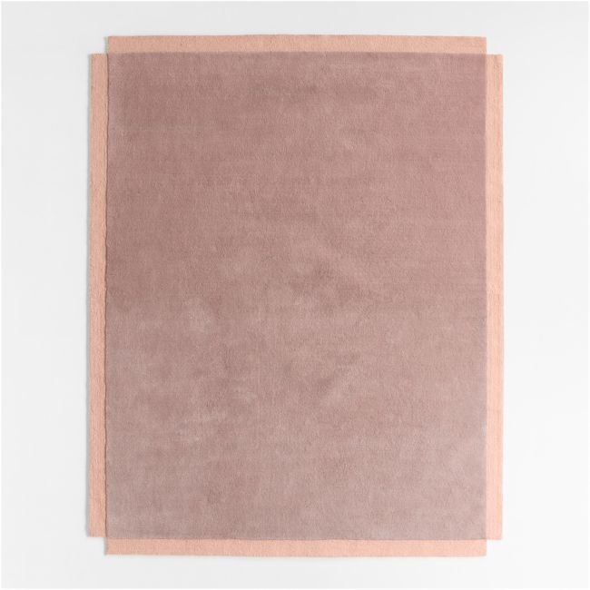 Corner Cutout Dusty Rose Kids Performance Area Rug 6'x9' - Image 0