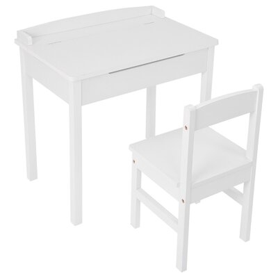 Kids Table And 1 Chair Set Children Activity Art Desk With Storage For Read - Image 0