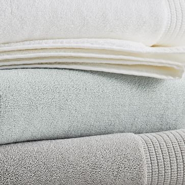 Organic Premium Spa Towel, Washcloth, Frost Gray - Image 2