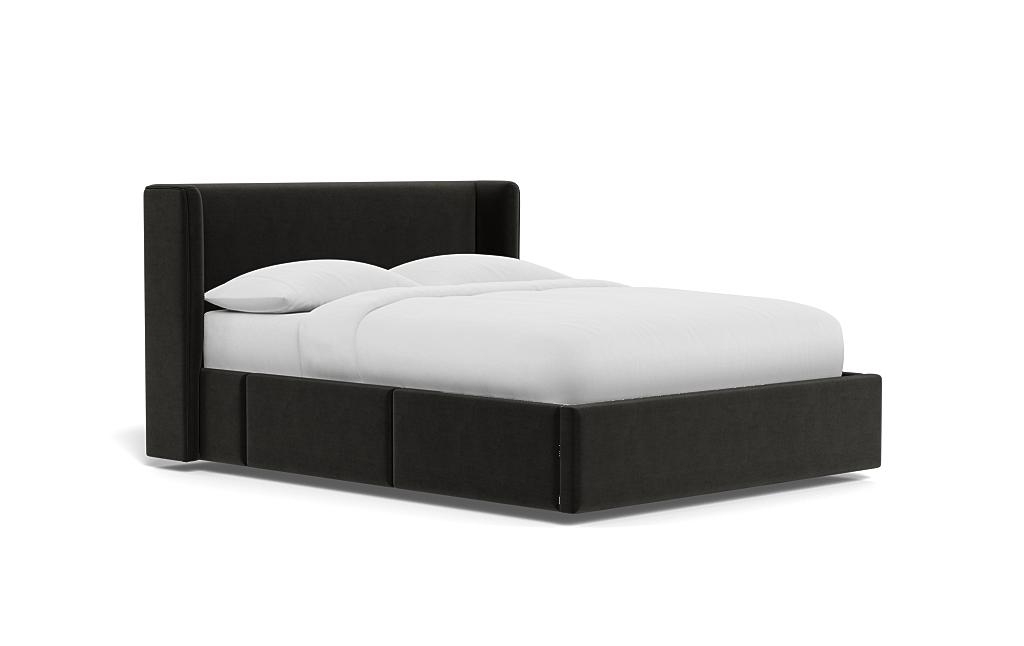 Graham Upholstered Bed with Contrast Piping and Storage Option - Image 1