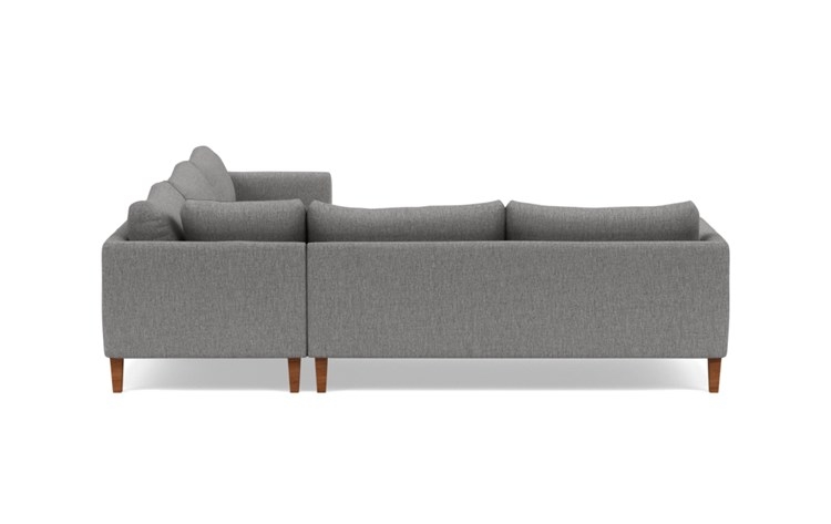 Owens Corner Sectional with Grey Plow Fabric and Oiled Walnut legs - Image 2