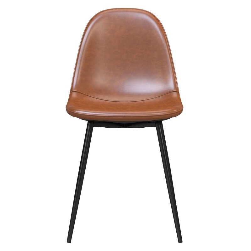 Wade Side Chair, Caramel Faux Leather, Set of 4 - Image 2