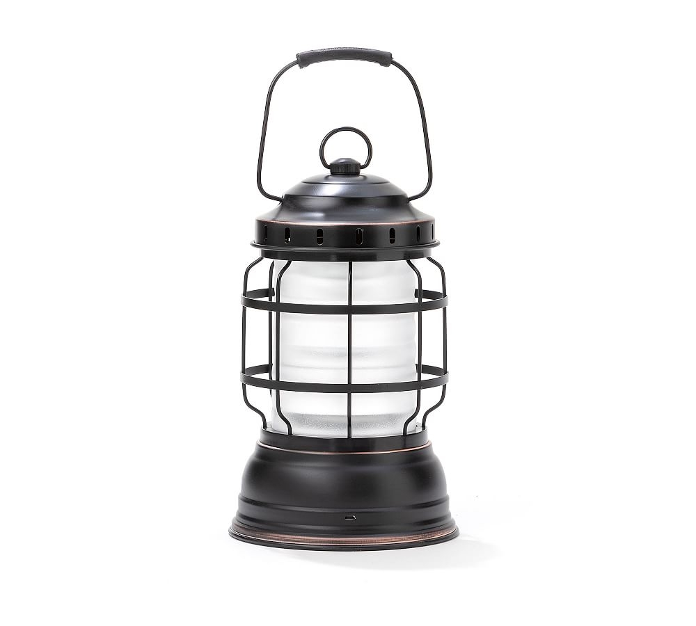 LED Outdoor Lantern, 7"W x 11"H, Antique Bronze - Image 0