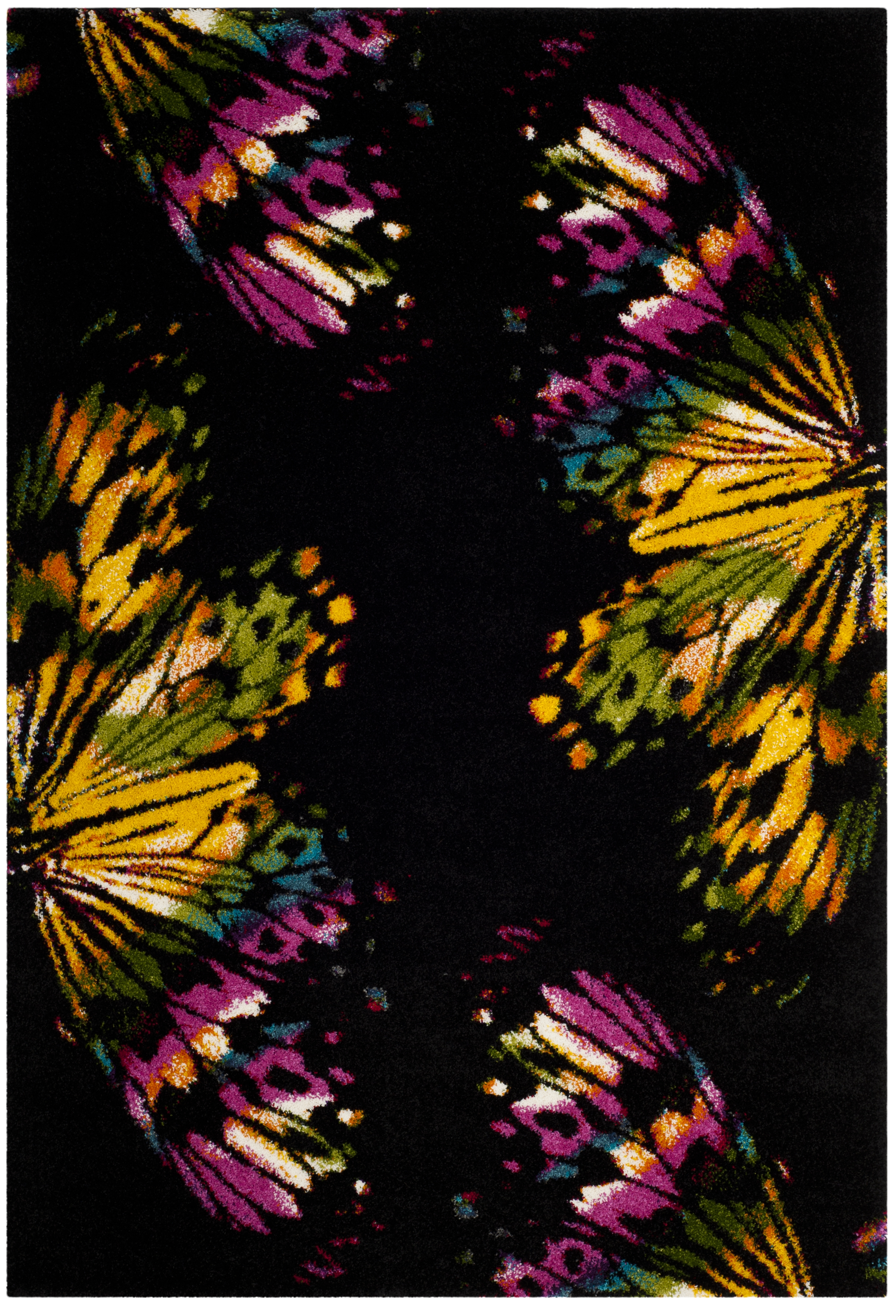 Arlo Home Woven Area Rug, FSG368D, Black/Yellow,  6' 7" X 9' 2" - Image 0