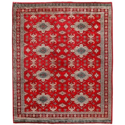 One-of-a-Kind Dayani Hand-Knotted New Age Caucasian Red 8' x 9'9" Wool Area Rug - Image 0