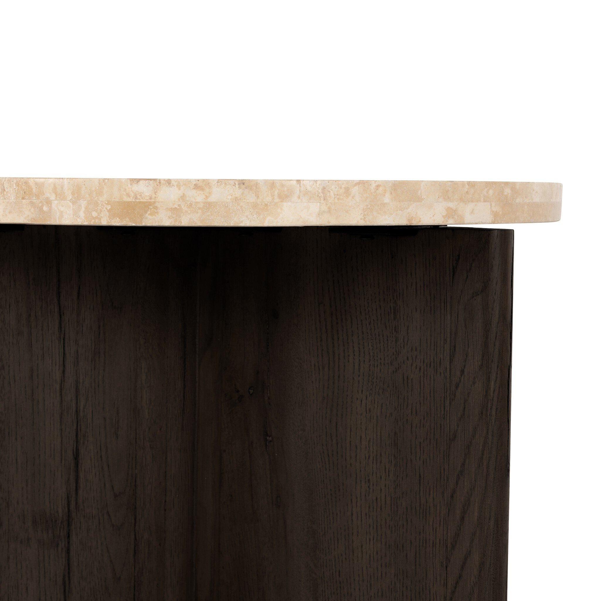 Toli End Table - Travertine - Image 5