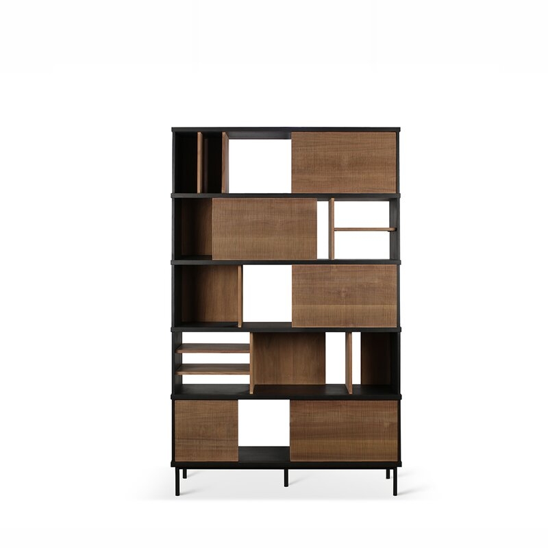 Ethnicraft Oscar Teak Geometric Bookcase - Image 0