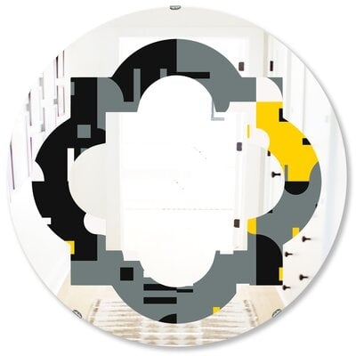 Quatrefoil Abstract Design I Eclectic Frameless Wall Mirror - Image 0