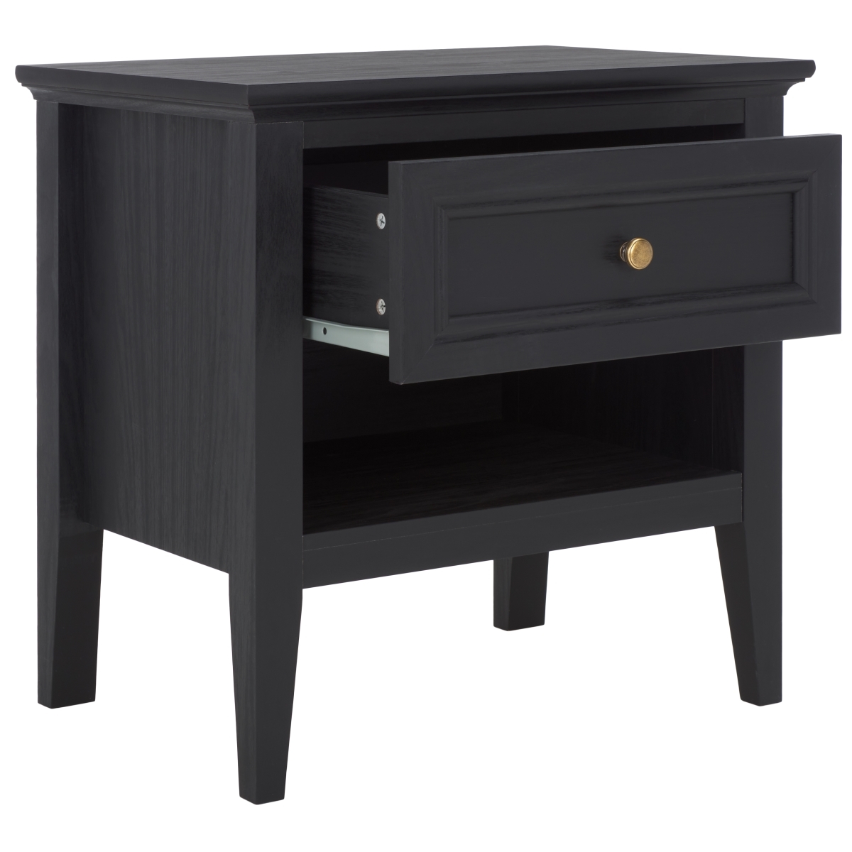 Sondra 2 Drawer Nightstand - Black / Gold - Safavieh - Image 5