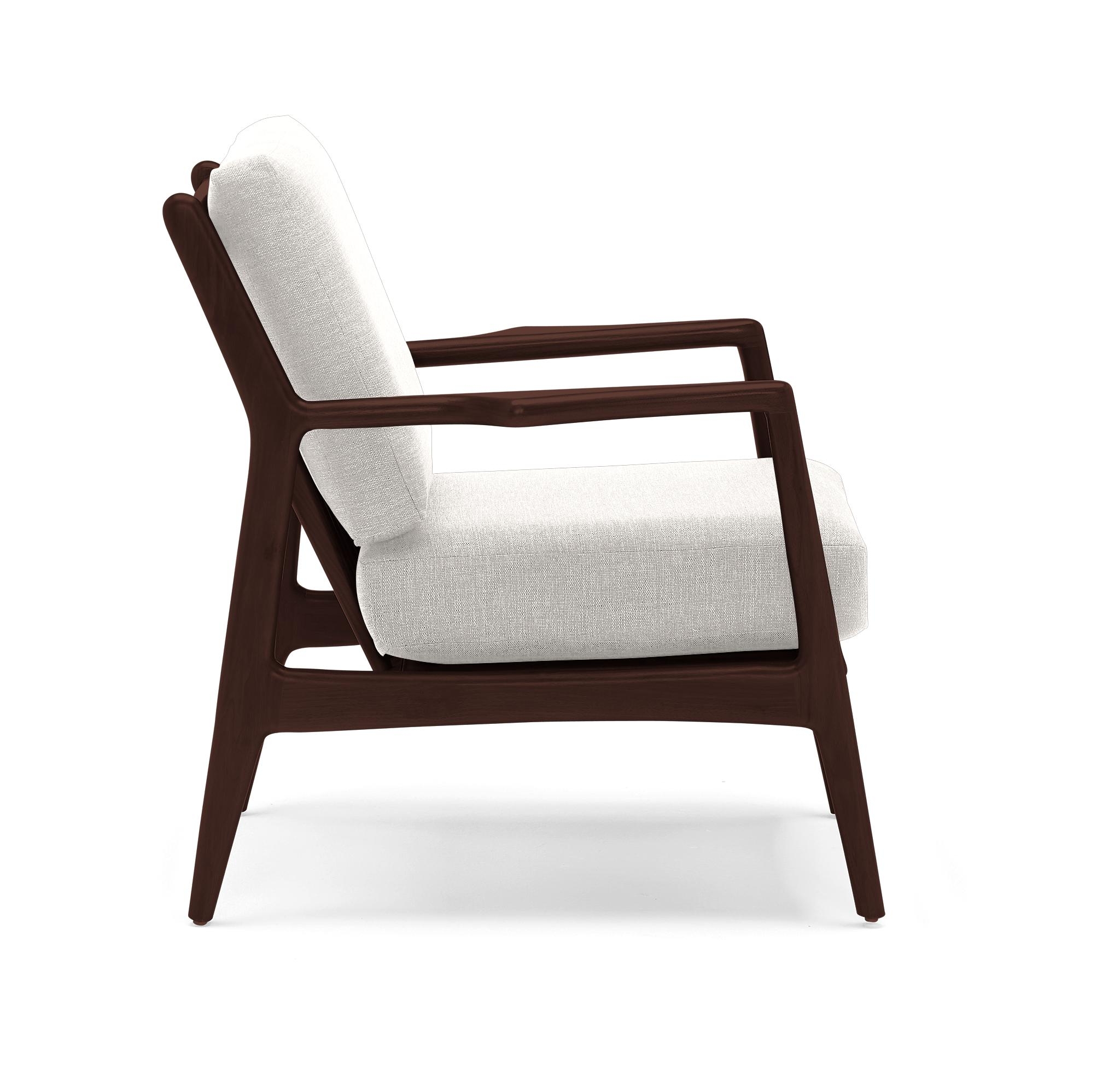 Beige/White Collins Mid Century Modern Chair - Merit Dove - Walnut - Image 3