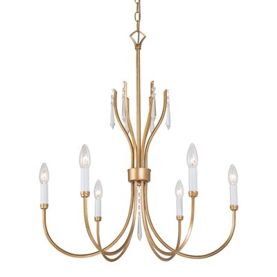 Steves 6 - Light Candle Style Classic / Traditional Chandelier - Image 0