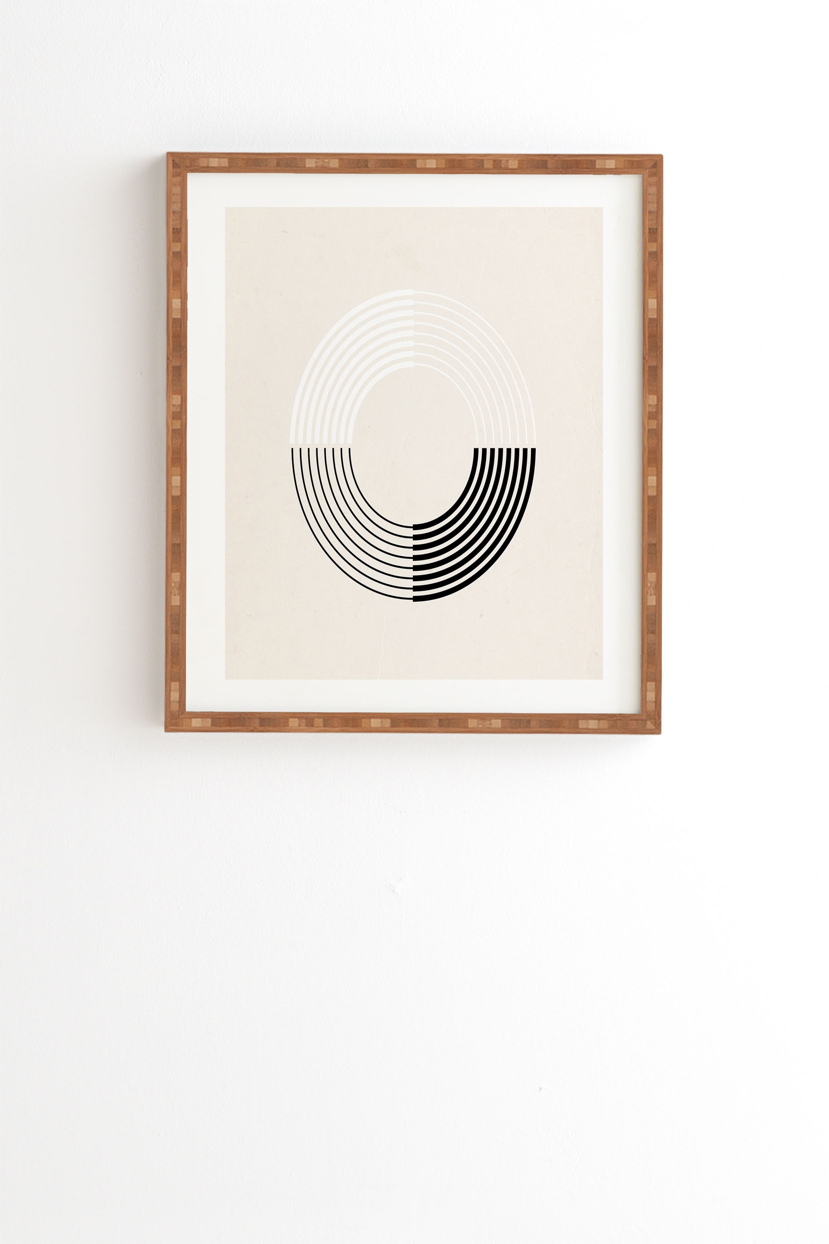 Coil Ii by Rose Beck - Framed Wall Art Bamboo 12" x 12" - Image 0