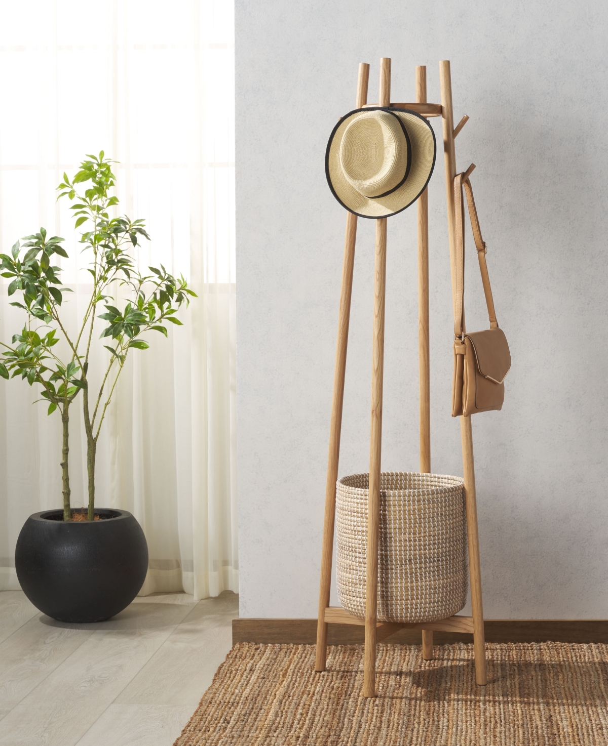 Abellina Coat Rack - Natural - Image 1