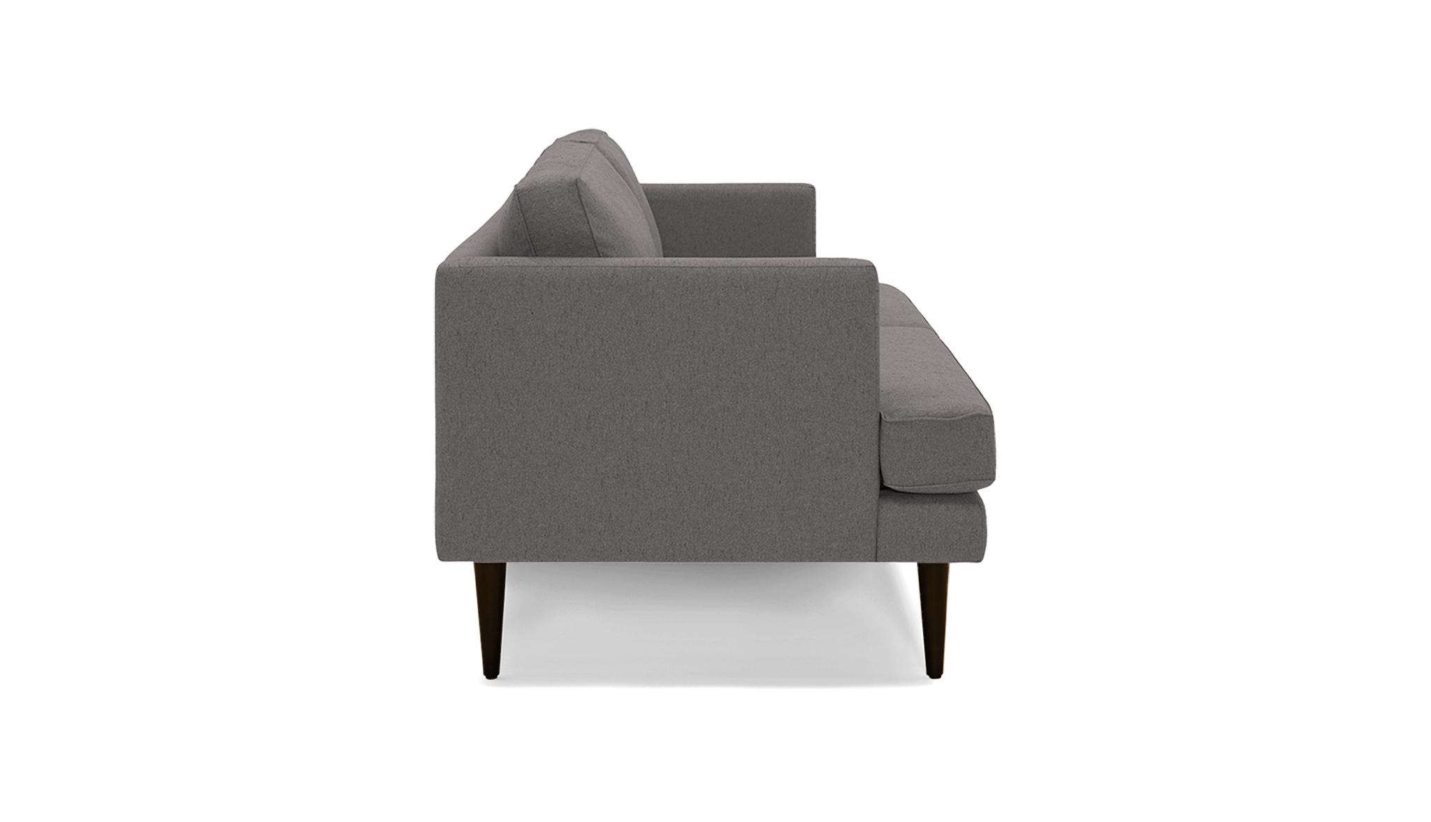 Gray Preston Mid Century Modern 86" Sofa - Taylor Felt Grey - Mocha - Image 2