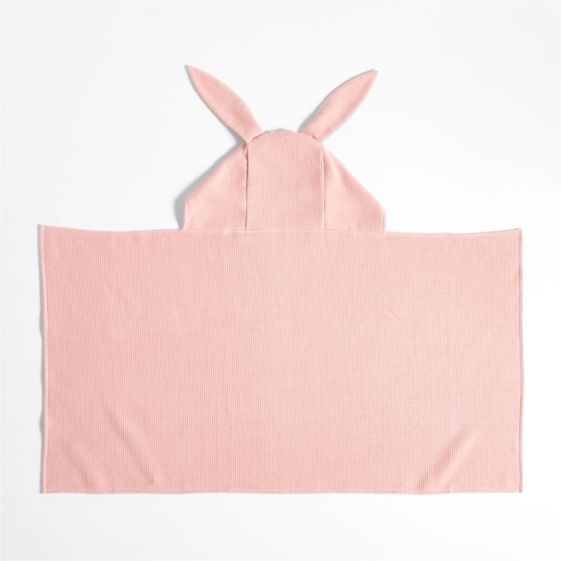 Bunny Organic Waffle Hooded Kids Towel - Image 3