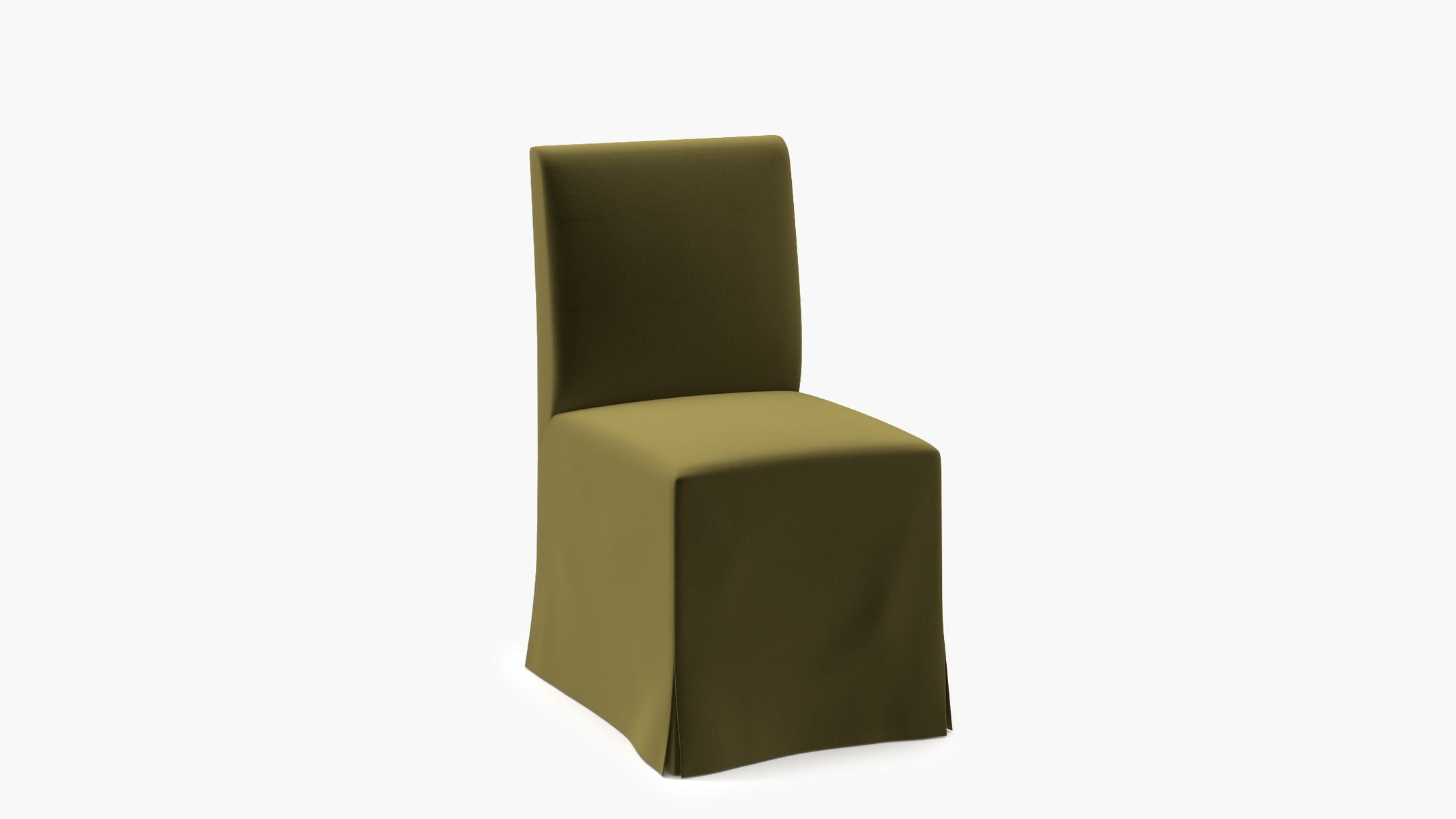 Slipcovered Signature Dining Chair, Sage Performance Velvet - Image 1