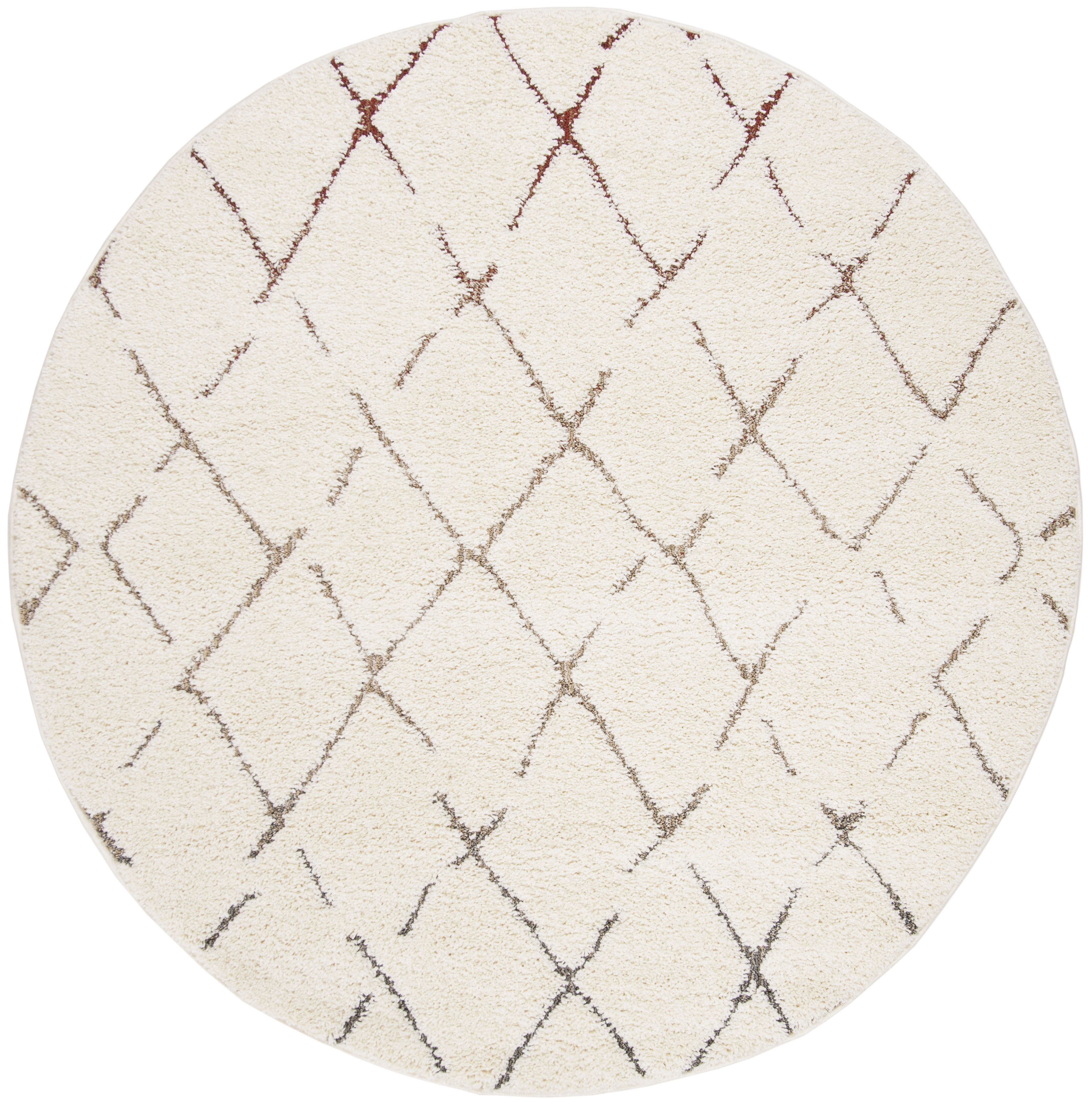 Arlo Home Woven Area Rug, SGG174A, Cream/Multi,  6' 7" X 6' 7" Round - Image 0