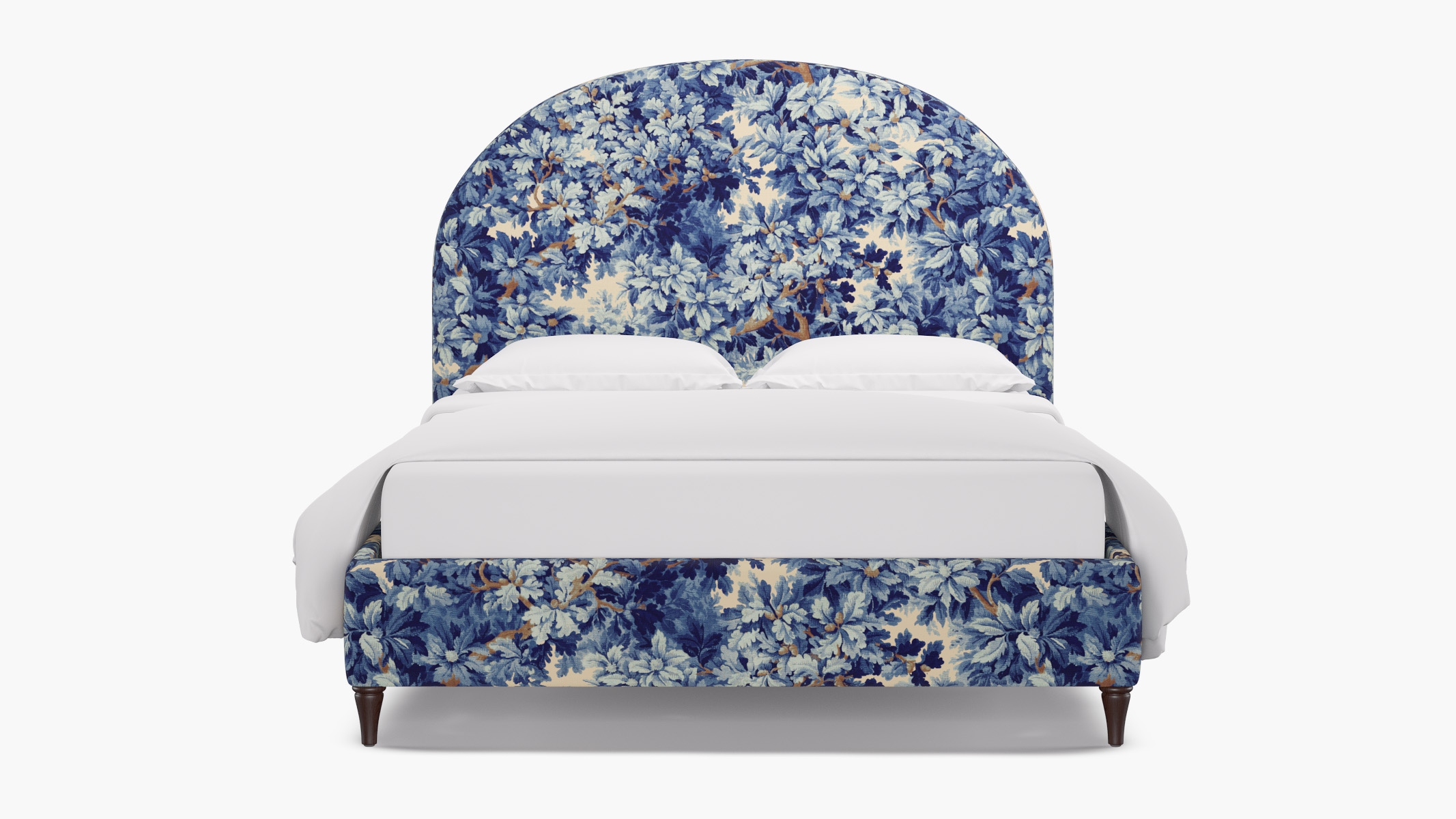 Demilune Bed, Limoges Bois De Chene, Espresso Decorative Tapered Leg, King - Image 0